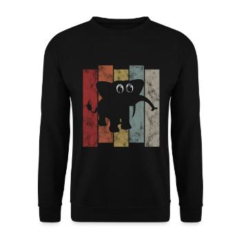 Éléphant Éléphant pour enfants - Sweat-shirt Unisexe - noir - Devant - Alina (178cm) & Michal (187cm)