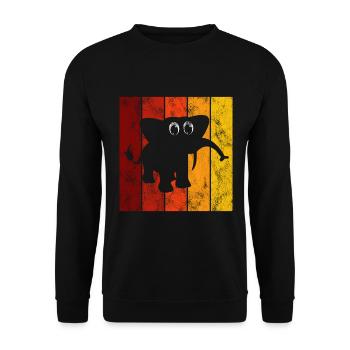 Eléphant éléphant pour enfants - Sweat-shirt Unisexe - noir - Devant - Alina (178cm) & Michal (187cm)