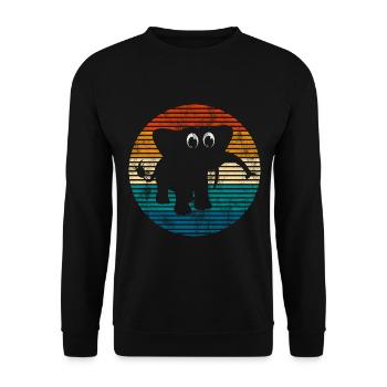 Eléphant éléphant pour enfants - Sweat-shirt Unisexe - noir - Devant - Alina (178cm) & Michal (187cm)