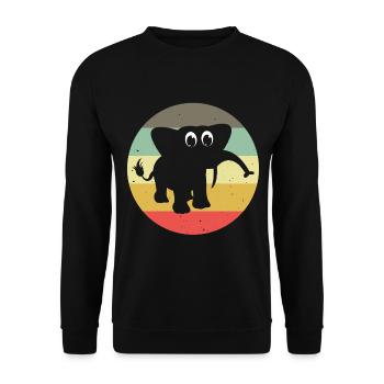 Eléphant éléphant pour enfants - Sweat-shirt Unisexe - noir - Devant - Alina (178cm) & Michal (187cm)