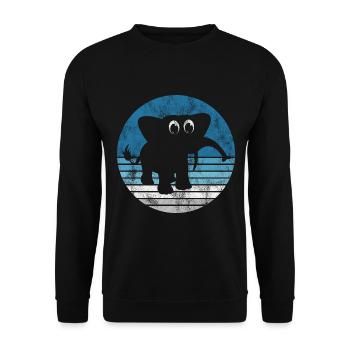 Eléphant éléphant pour enfants - Sweat-shirt Unisexe - noir - Devant - Alina (178cm) & Michal (187cm)