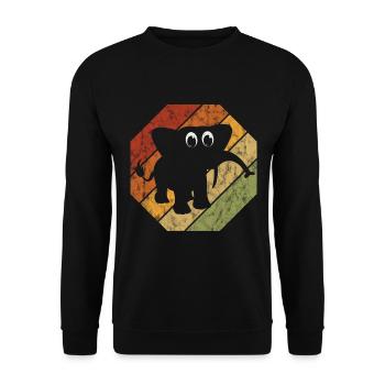 Eléphant éléphant pour enfants - Sweat-shirt Unisexe - noir - Devant - Alina (178cm) & Michal (187cm)