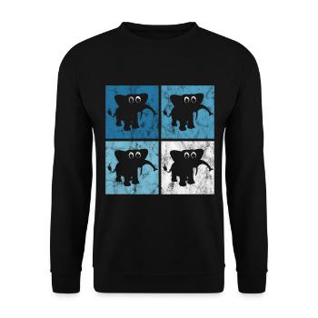 Eléphant éléphant pour enfants - Sweat-shirt Unisexe - noir - Devant - Alina (178cm) & Michal (187cm)