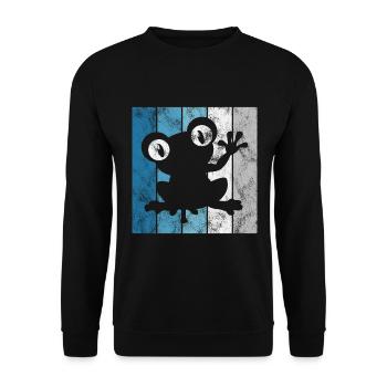 Frog Frogs Gift for Kids Funny Funny - Unisex Sweatshirt - black - Front - Alina (178cm) & Michal (187cm)