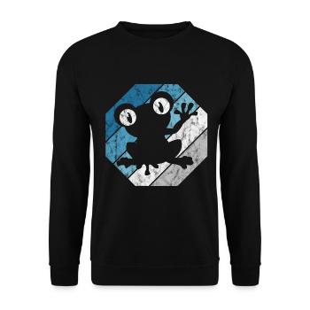 Frog Frogs Gift for Kids Funny Funny - Unisex Sweatshirt - black - Front - Alina (178cm) & Michal (187cm)