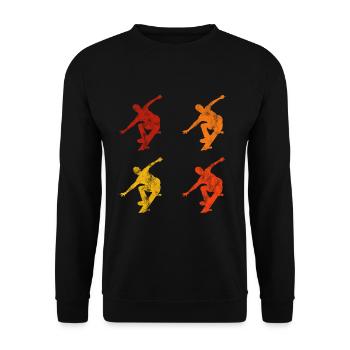 Skateboarder Skateboard Skater Skate Skateing - Unisex Sweatshirt - black - Front - Alina (178cm) & Michal (187cm)