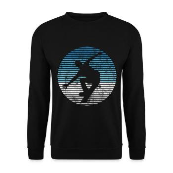 Skateboarder Skateboard Skater Skate Skateing - Unisex Sweatshirt - black - Front - Alina (178cm) & Michal (187cm)