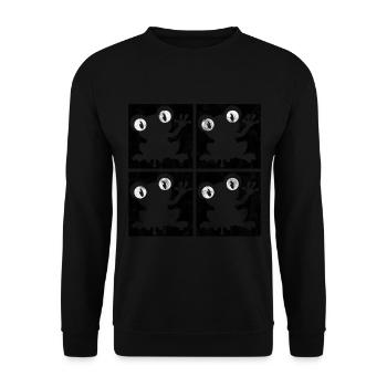 Frosch Frösche Geschenk für Kinder Lustig Witzig - Unisex Pullover - Schwarz - Vorne - Alina (178cm) & Michal (187cm)