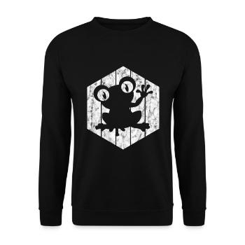 Frog Frogs Gift for Kids Funny Funny - Unisex Sweatshirt - black - Front - Alina (178cm) & Michal (187cm)