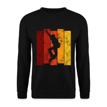 Skateboarder Skateboard Skater Skate Skateing - Unisex Sweatshirt - black - Front - Alina (178cm) & Michal (187cm)