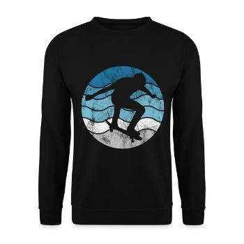 Skateboarder Skateboard Skater Skate Skateing - Unisex Sweatshirt - black - Front - Alina (178cm) & Michal (187cm)