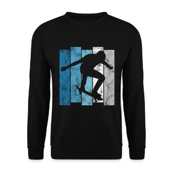 Skateboarder Skateboard Skater Skate Skateing - Unisex Sweatshirt - black - Front - Alina (178cm) & Michal (187cm)