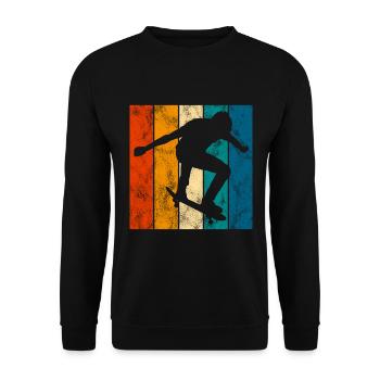 Skateboarder Skateboard Skater Skate Skateing - Unisex Sweatshirt - black - Front - Alina (178cm) & Michal (187cm)