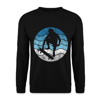 Skateboarder Skateboard Skater Skate Skateing - Unisex Sweatshirt - black - Front - Alina (178cm) & Michal (187cm)
