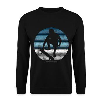 Skateboarder Skateboard Skater Skate Skateing - Unisex Sweatshirt - black - Front - Alina (178cm) & Michal (187cm)