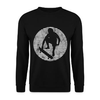Skateboarder Skateboard Skater Skate Skateing - Unisex Sweatshirt - black - Front - Alina (178cm) & Michal (187cm)