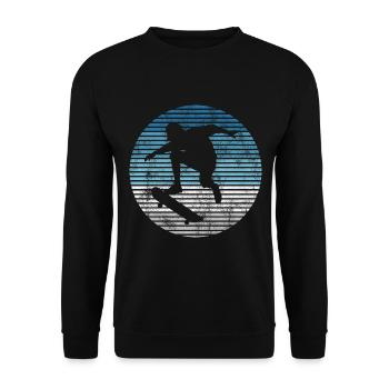 Skateboarder Skateboard Skater Skate Skateing - Unisex Sweatshirt - black - Front - Alina (178cm) & Michal (187cm)