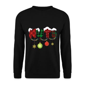 Nüsse Kastanien Weihnachtspaare Passen - Unisex Pullover - Schwarz - Vorne - Alina (178cm) & Michal (187cm)