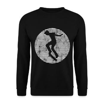 Skateboarder Skateboard Skater Skate Skateing - Sweat-shirt Unisexe - noir - Devant - Alina (178cm) & Michal (187cm)