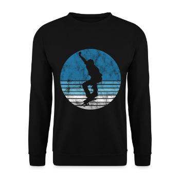 Skateboard Skateboarder Skater Skate Skateing - Unisex Sweatshirt - black - Front - Alina (178cm) & Michal (187cm)