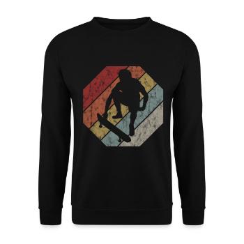Skateboard Skateboarder Skater Skate Skateing - Sweat-shirt Unisexe - noir - Devant - Alina (178cm) & Michal (187cm)