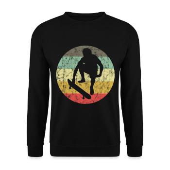 Skateboard Skateboarder Skater Skate Skateing - Sweat-shirt Unisexe - noir - Devant - Alina (178cm) & Michal (187cm)