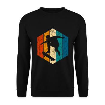 Skateboard Skateboarder Skater Skate Skateing - Unisex Sweatshirt - black - Front - Alina (178cm) & Michal (187cm)