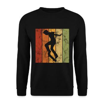 Skateboard Skateboarder Skater Skate Skateing - Unisex Sweatshirt - black - Front - Alina (178cm) & Michal (187cm)