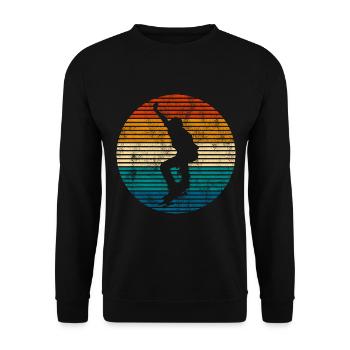 Skateboard Skateboarder Skater Skate Skateing - Unisex Sweatshirt - black - Front - Alina (178cm) & Michal (187cm)