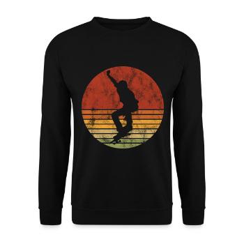 Skateboard Skateboarder Skater Skate Skateing - Sweat-shirt Unisexe - noir - Devant - Alina (178cm) & Michal (187cm)