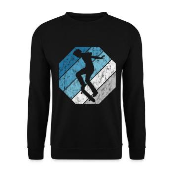 Planche à roulettes Skateur Skateur Skateur Skater Skate Skating - Sweat-shirt Unisexe - noir - Devant - Alina (178cm) & Michal (187cm)