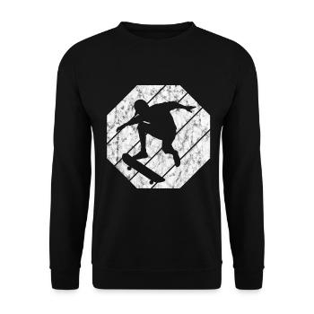 Skateboard Skateboarder Skater Skate Skateing - Sweat-shirt Unisexe - noir - Devant - Alina (178cm) & Michal (187cm)