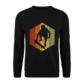 Planche à roulettes Skateur Skateur Skateur Skater Skate Skating - Sweat-shirt Unisexe - noir - Devant - Alina (178cm) & Michal (187cm)