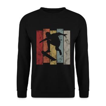 Skateboard Skateboarder Skater Skate Skateing - Unisex Sweatshirt - black - Front - Alina (178cm) & Michal (187cm)