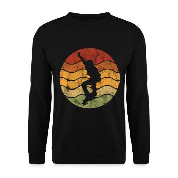 Skateboard Skateboarder Skater Skate Skateing - Sweat-shirt Unisexe - noir - Devant - Alina (178cm) & Michal (187cm)