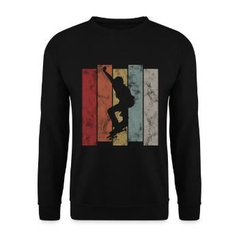 Skateboard Skateboarder Skater Skate Skateing - Sweat-shirt Unisexe - noir - Devant - Alina (178cm) & Michal (187cm)