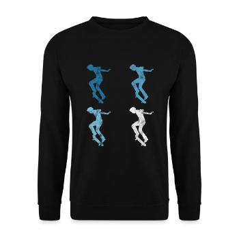 Skateboard Skateboarder Skater Skate Skateing - Sweat-shirt Unisexe - noir - Devant - Alina (178cm) & Michal (187cm)