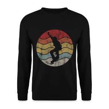 Skateboard Skateboarder Skater Skate Skateing - Sweat-shirt Unisexe - noir - Devant - Alina (178cm) & Michal (187cm)