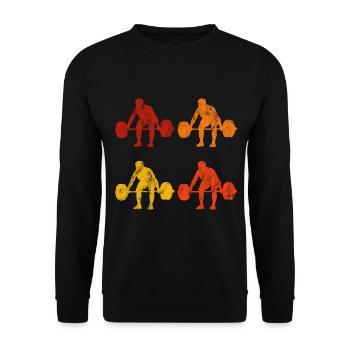 Musculation Bodybuilder GYM Fitnessstudio Retro - Sweat-shirt Unisexe - noir - Devant - Alina (178cm) & Michal (187cm)