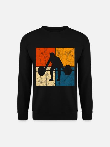 Bodybuilding Bodybuilder GYM Fitnessstudio Retro - Unisex Sweatshirt - black