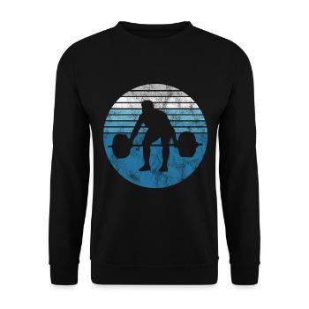 Musculation Bodybuilder GYM Fitnessstudio Retro - Sweat-shirt Unisexe - noir - Devant - Alina (178cm) & Michal (187cm)
