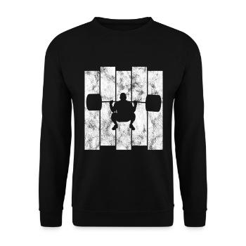 Musculation Bodybuilder GYM Fitnessstudio Retro - Sweat-shirt Unisexe - noir - Devant - Alina (178cm) & Michal (187cm)