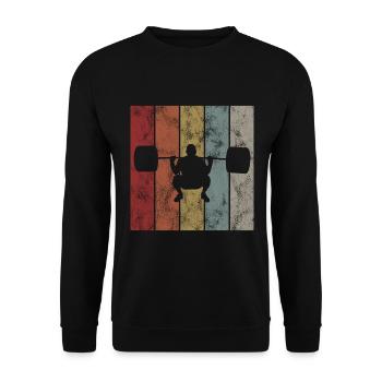 Musculation Bodybuilder GYM Fitnessstudio Retro - Sweat-shirt Unisexe - noir - Devant - Alina (178cm) & Michal (187cm)