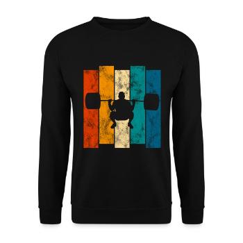 Musculation Bodybuilder GYM Fitnessstudio Retro - Sweat-shirt Unisexe - noir - Devant - Alina (178cm) & Michal (187cm)