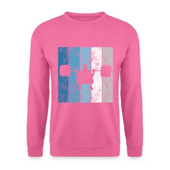 Musculation Bodybuilder GYM Fitnessstudio Retro - Sweat-shirt Unisexe - rose - Devant