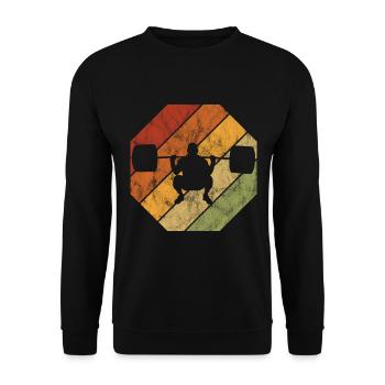 Musculation Bodybuilder GYM Fitnessstudio Retro - Sweat-shirt Unisexe - noir - Devant - Alina (178cm) & Michal (187cm)