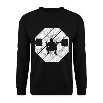 Musculation Bodybuilder GYM Fitnessstudio Retro - Sweat-shirt Unisexe - noir - Devant - Alina (178cm) & Michal (187cm)