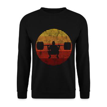 Musculation Bodybuilder GYM Fitnessstudio Retro - Sweat-shirt Unisexe - noir - Devant - Alina (178cm) & Michal (187cm)