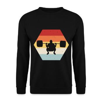 Musculation Bodybuilder GYM Fitnessstudio Retro - Sweat-shirt Unisexe - noir - Devant - Alina (178cm) & Michal (187cm)