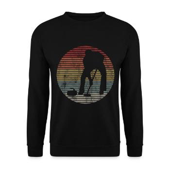 Curling sur glace Curling Retro Cadeau - Sweat-shirt Unisexe - noir - Devant - Alina (178cm) & Michal (187cm)